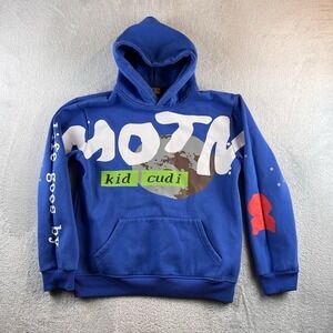 Kid Cudi MOTM III Man On The Moon 3 Hoodie Mens L Blue Urban Rap Hip Hop